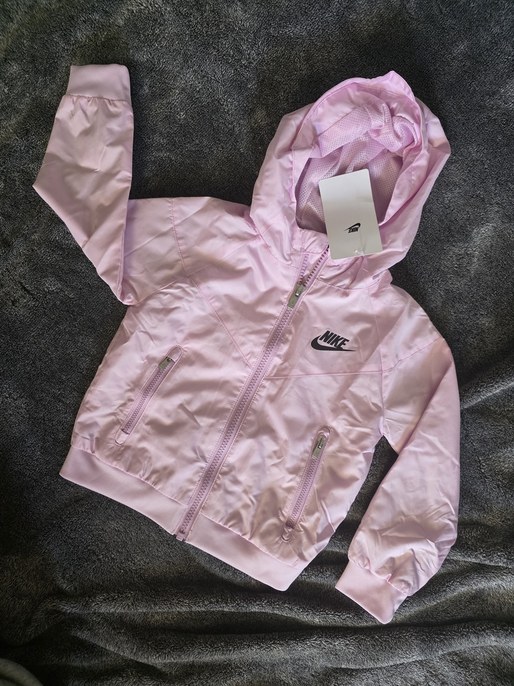 Nike Kids' Pink Hooded Windbreaker Jacket